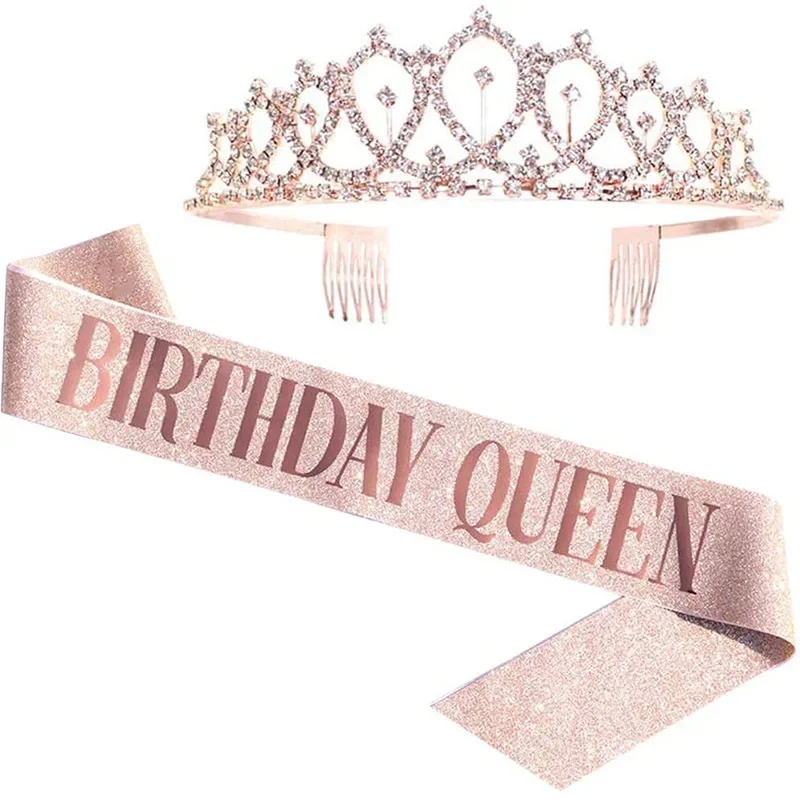 День рождения, королева, корон – обзор и цена Birthday Sash Glitter